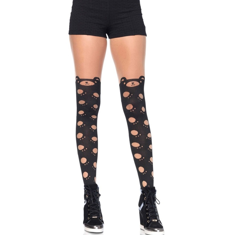 Black bear paw tights