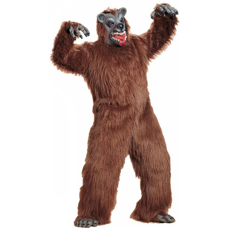 Brown bear plush costume