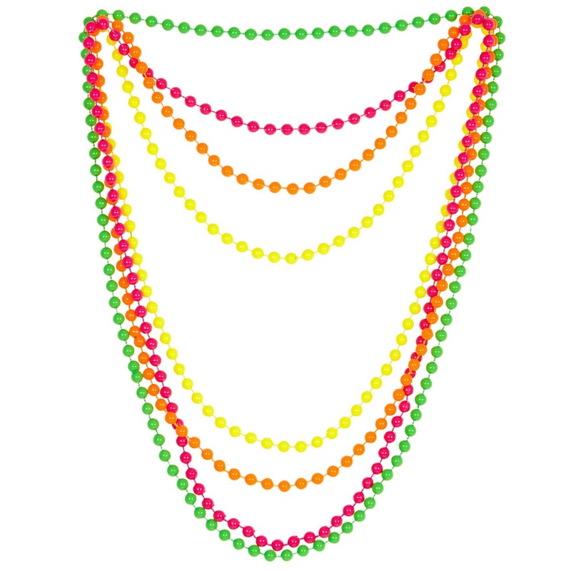 Colorful neon pearl necklaces set