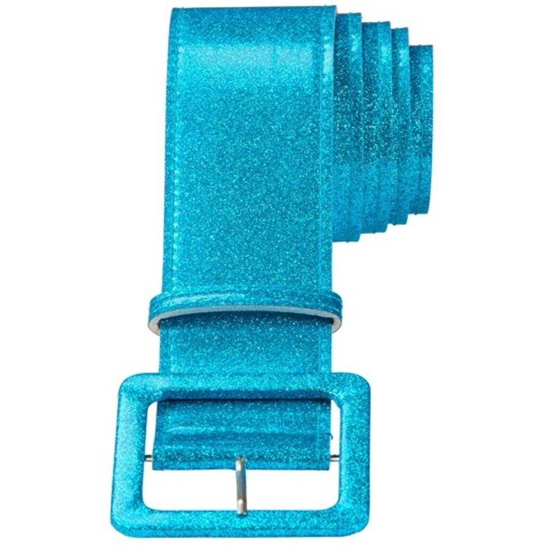 Glitter belt in turquoise blue