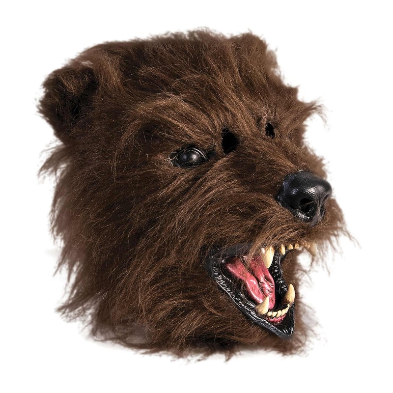 Hairy bear mask in brown