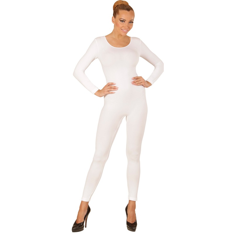 Long sleeved bodysuit for women white S-M