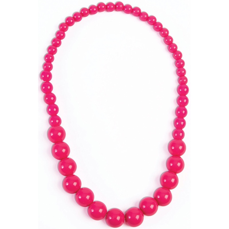 Pink 80s pearl necklace