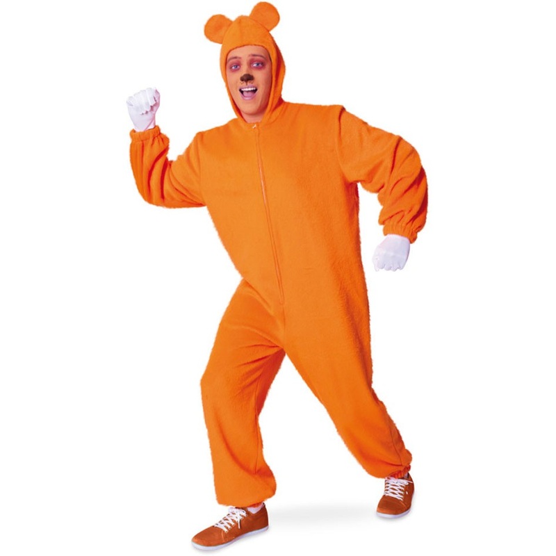 Plush bear unisex costume orange M