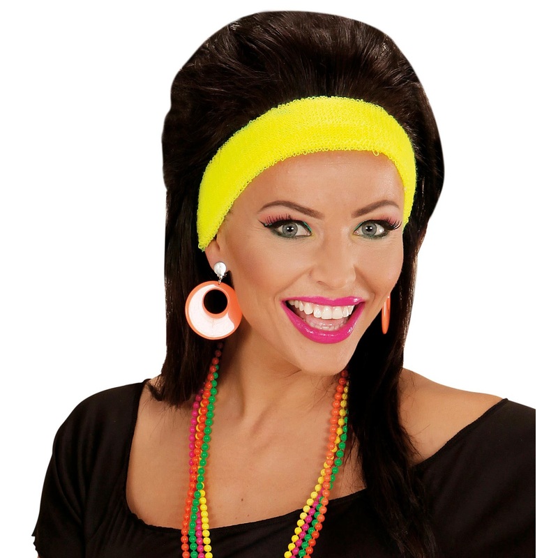 Retro earrings in neon orange