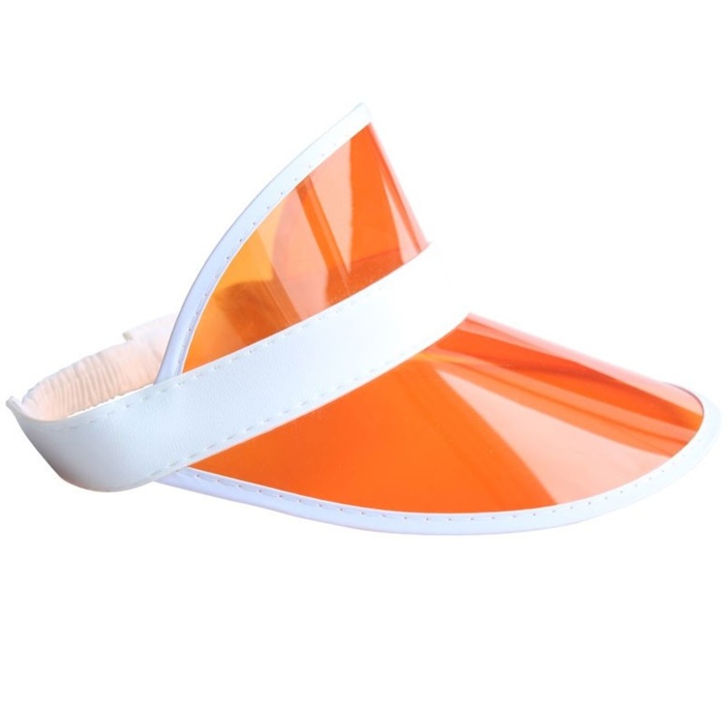 Sun protection cap transparent orange