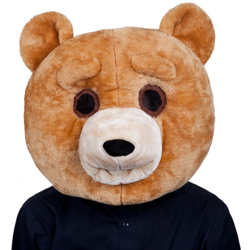 Teddy bear mascot giant mask Balou