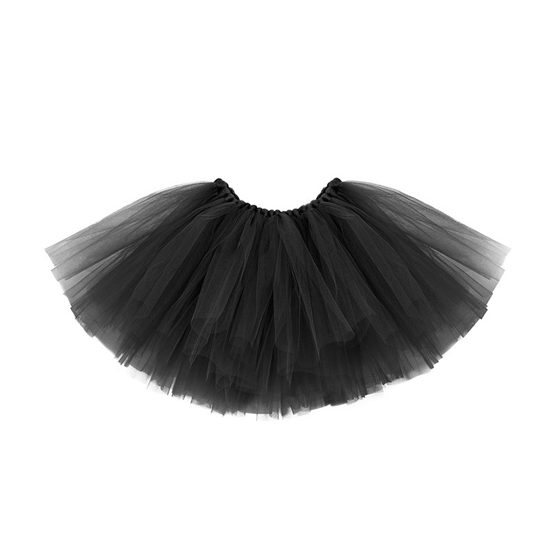 Tulle skirt tutu black with bow waist circumference 50cm