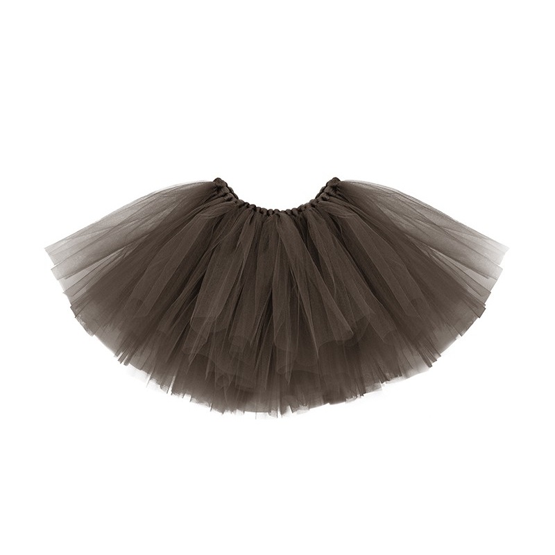 Tulle skirt tutu dark brown with bow waist circumference 60cm