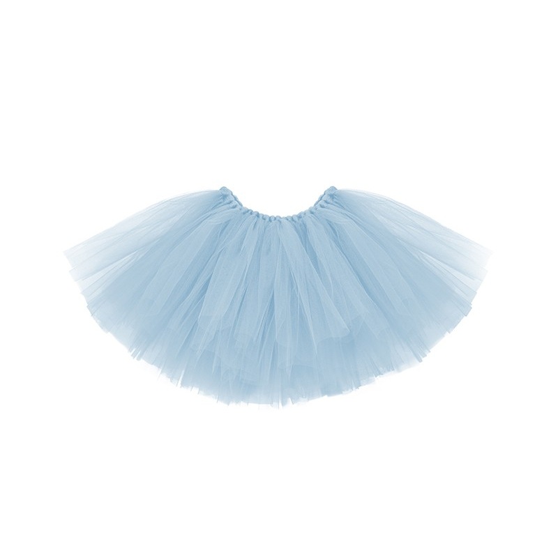 Tulle skirt tutu sky blue with bow waist 50cm