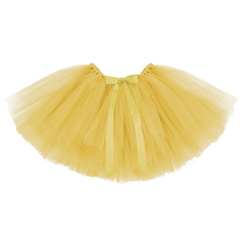 Tutu skirt with bow in honey yellow 34cm