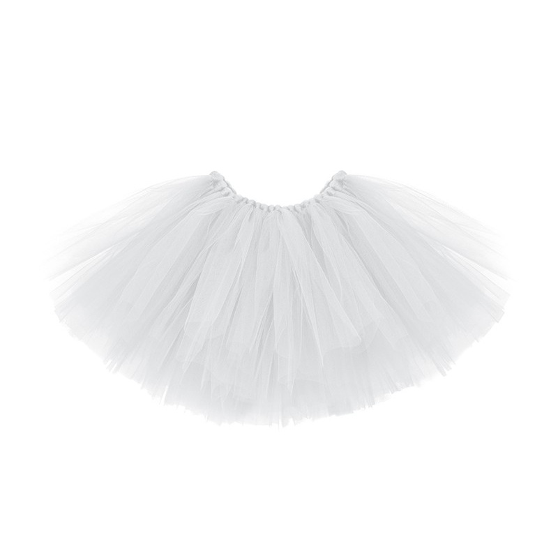 Tutu skirt with bow in white 34cm