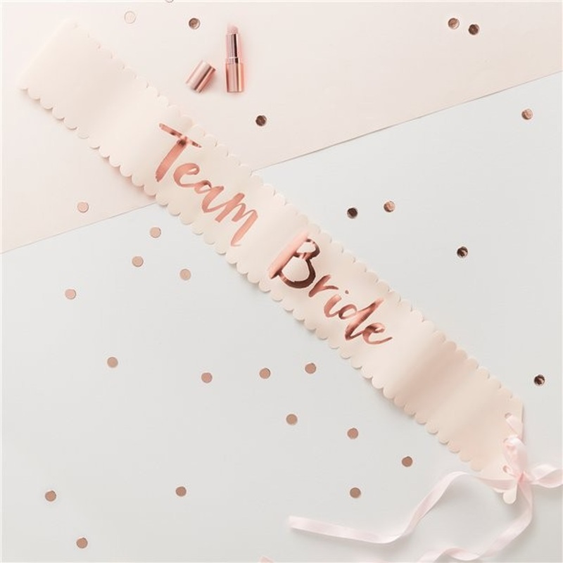 6 Team Bride sashes 10 x 75cm
