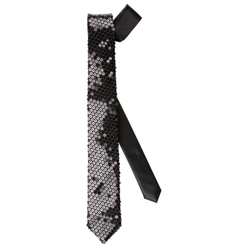 Black sequin tie