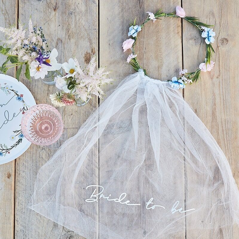Boho Wedding Bride to be wreath of hair