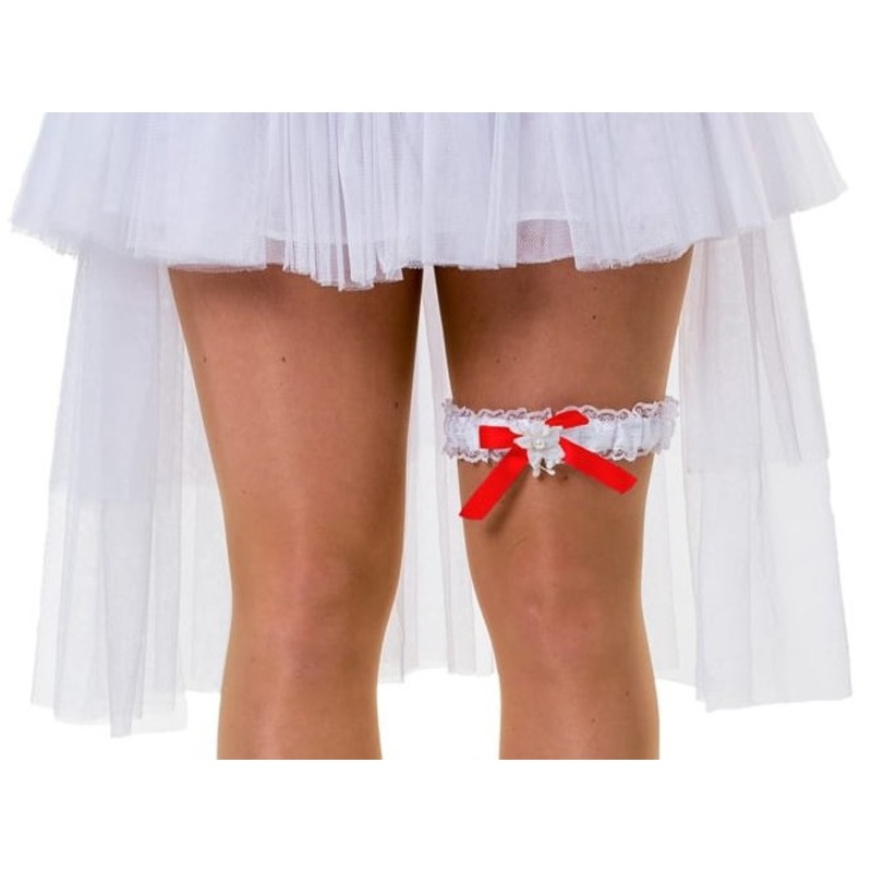 Bride's garter in white