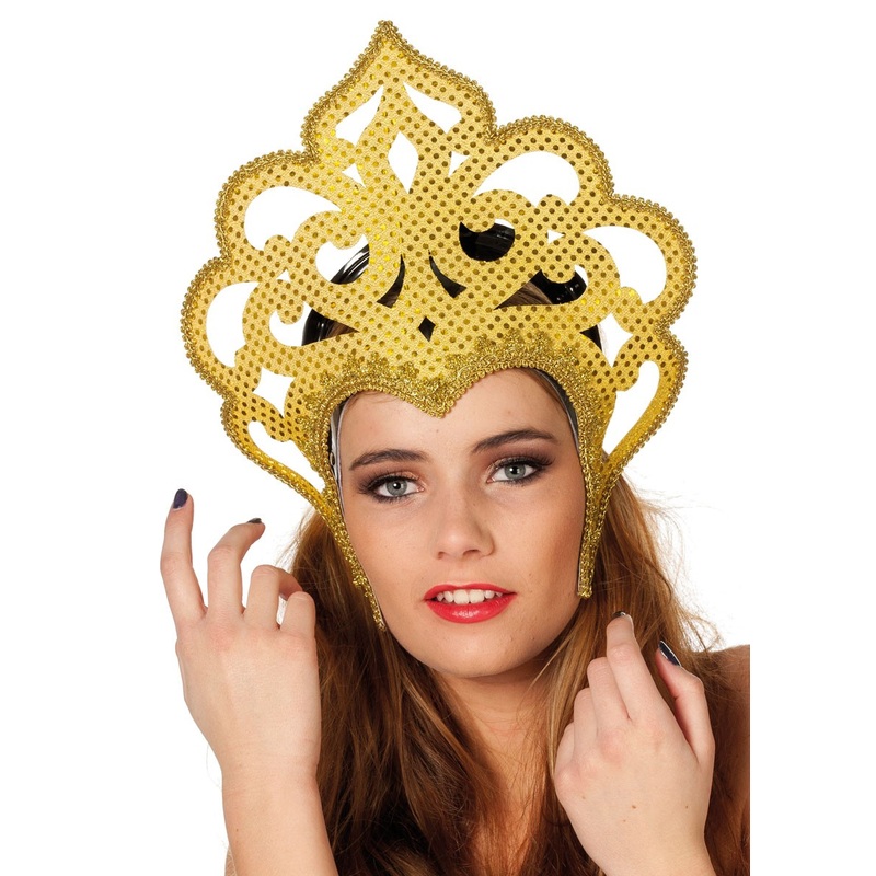Golden glitter sequin headdress