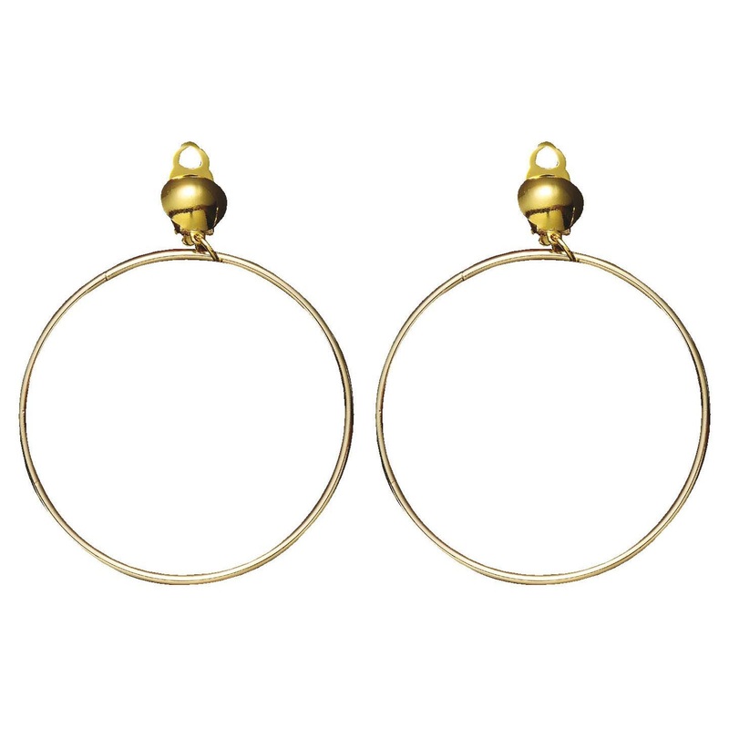 Oriental hoop earrings gold