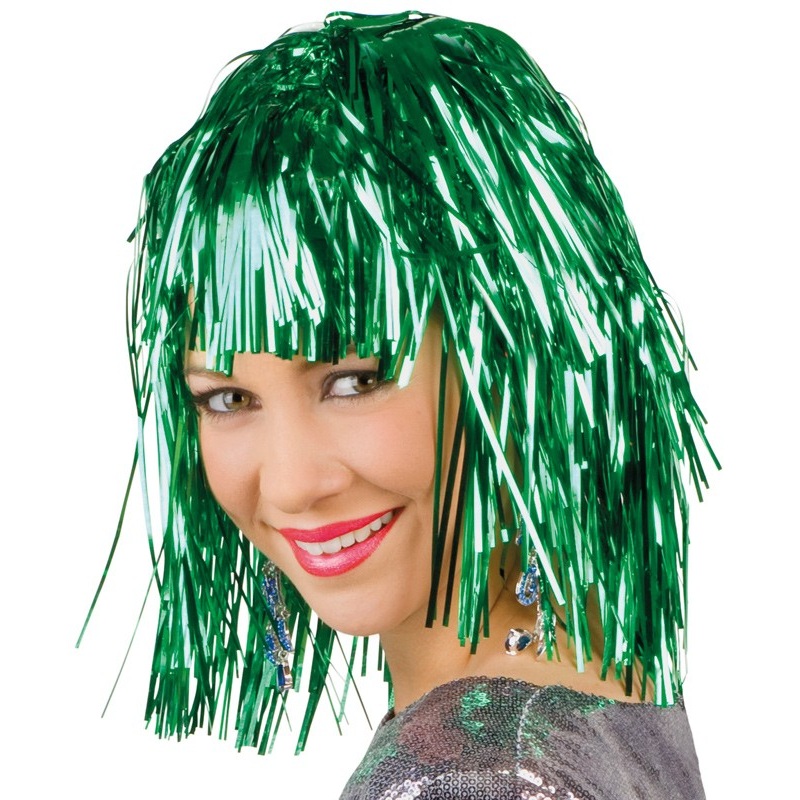 Tinsel Party Wig Green