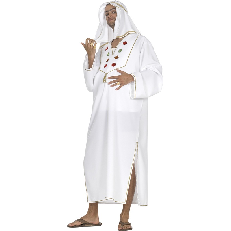 White jewel sheikh men's robe