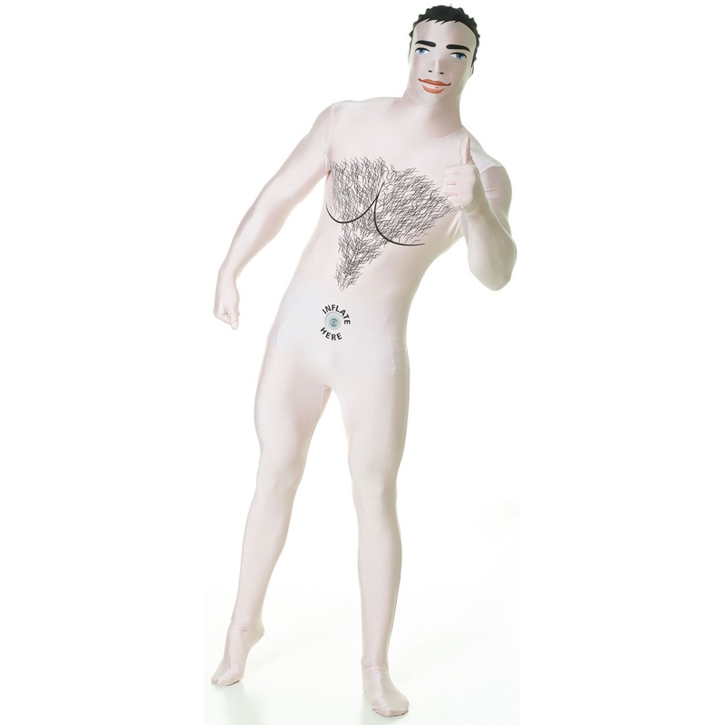 White rubber doll morphsuit M