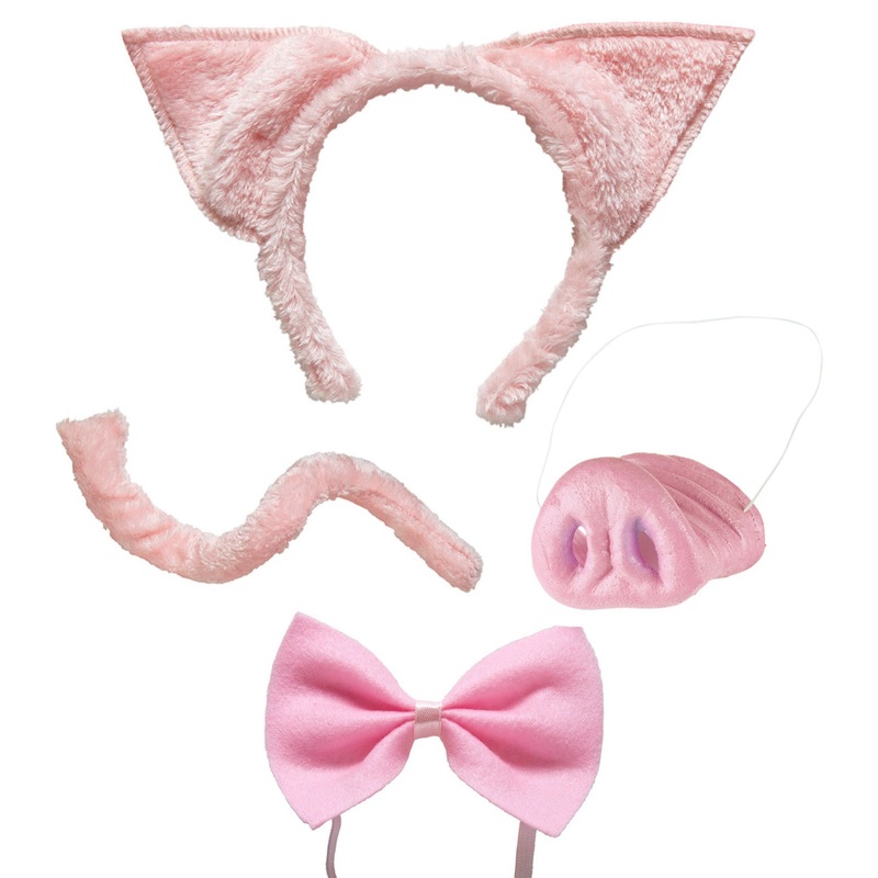 4-piece piggy costume accessories set