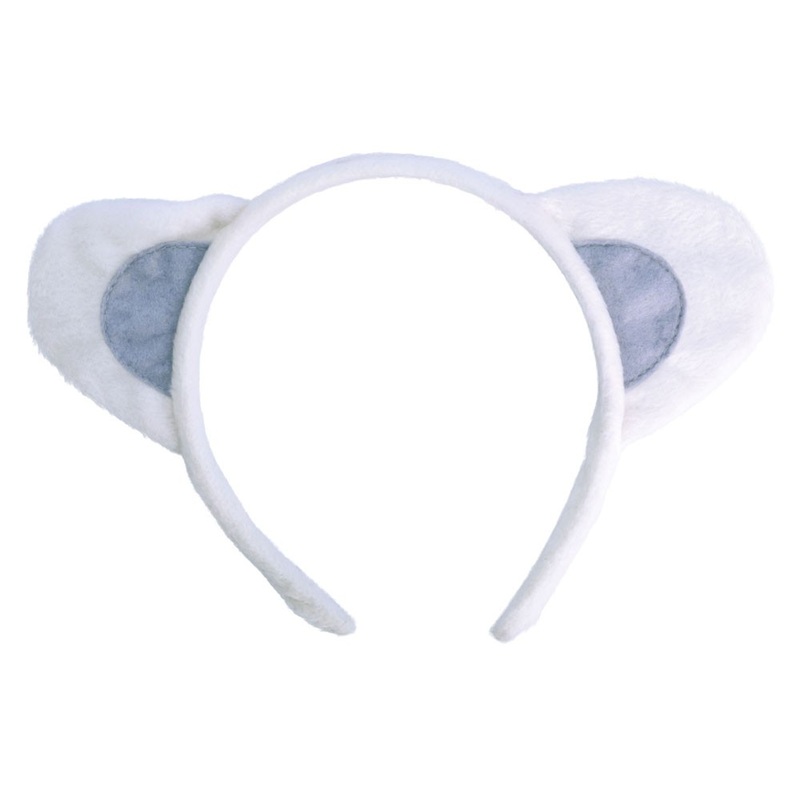 Animal ears headband white