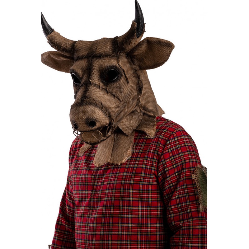 Bull mask with movable jaw