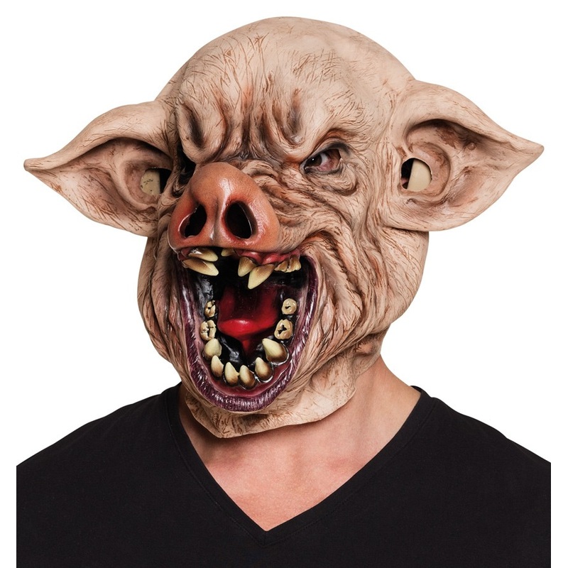 Creepy zombie pig mask