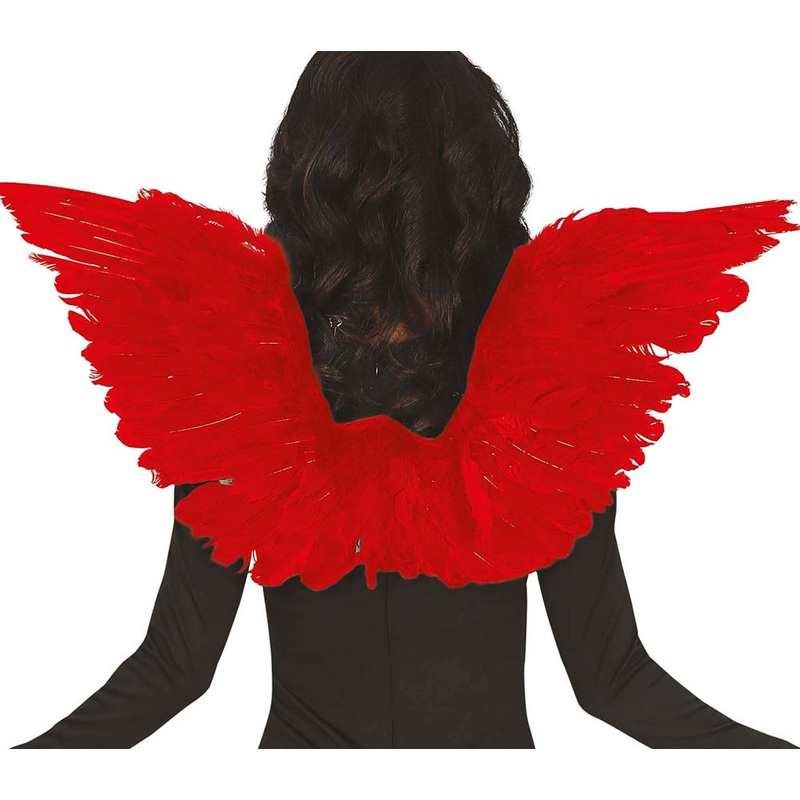 Feather wings 62cm red