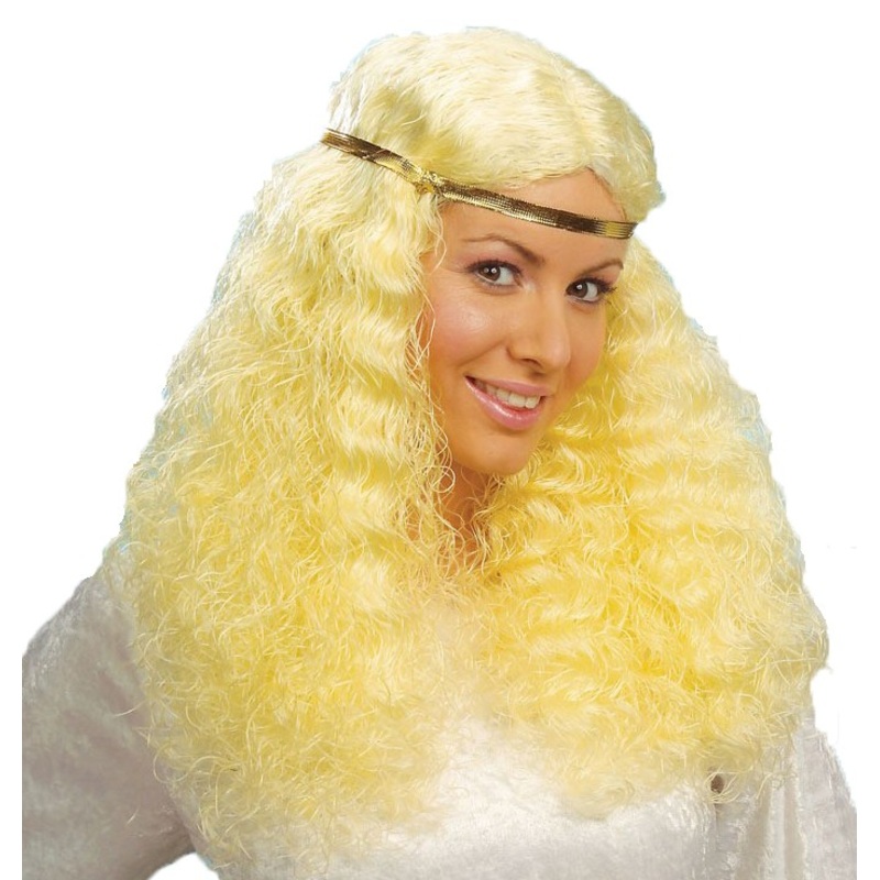 Golden angel hair wig