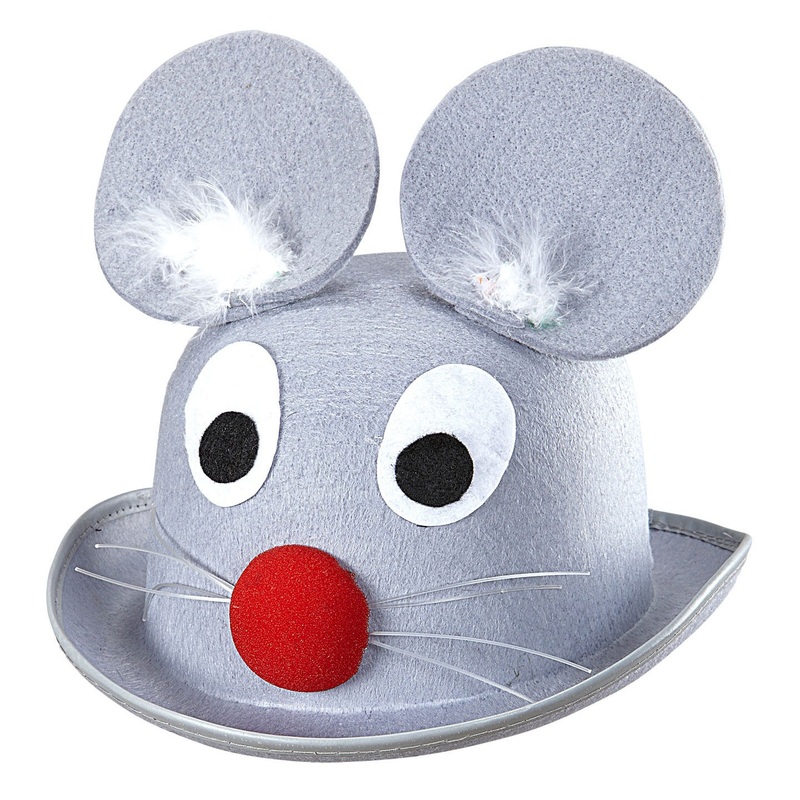 Gray mouse bowler hat