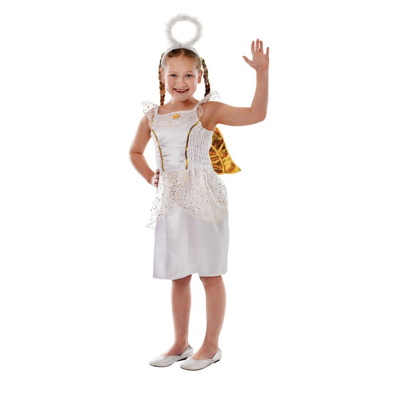 Innocent golden angel costume for girls