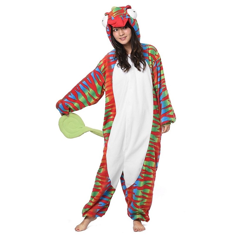 Kigurumi chameleon costume unisex