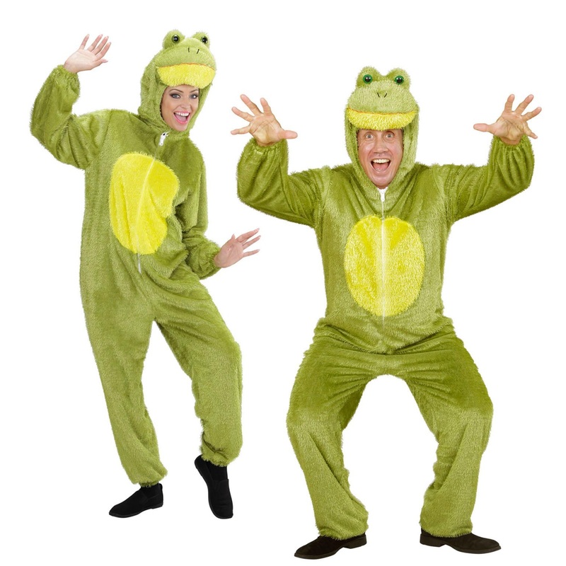 Plush frog costume overall