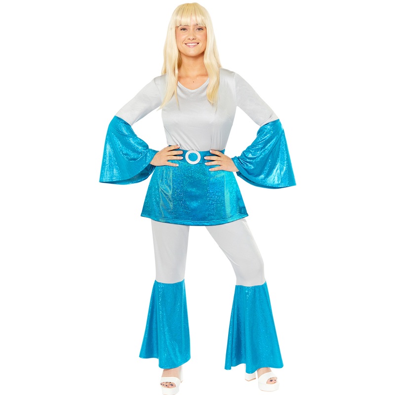 70s Disco Queen women's costume blue 34-36