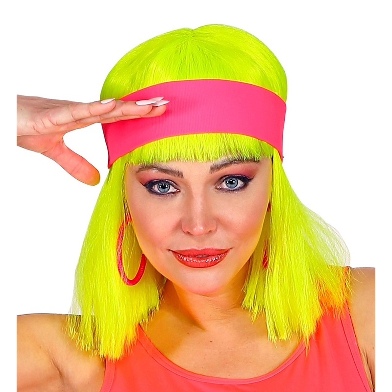 80s neon headband Kathy pink