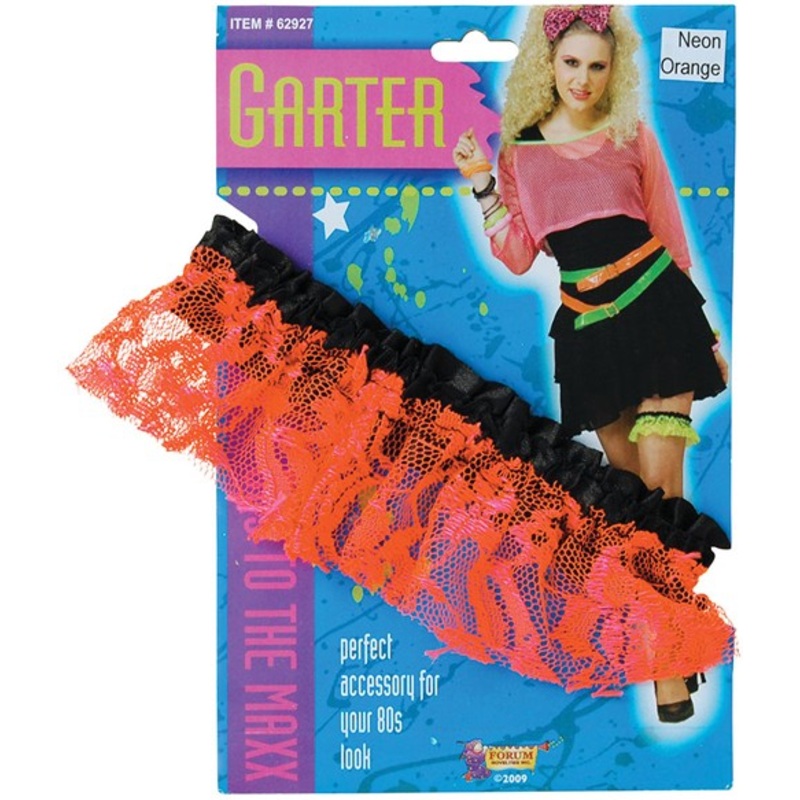80s orange lace garter