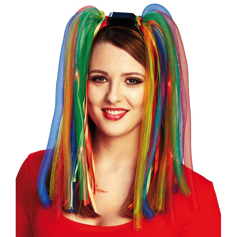 Colorful headband wig with flashing light