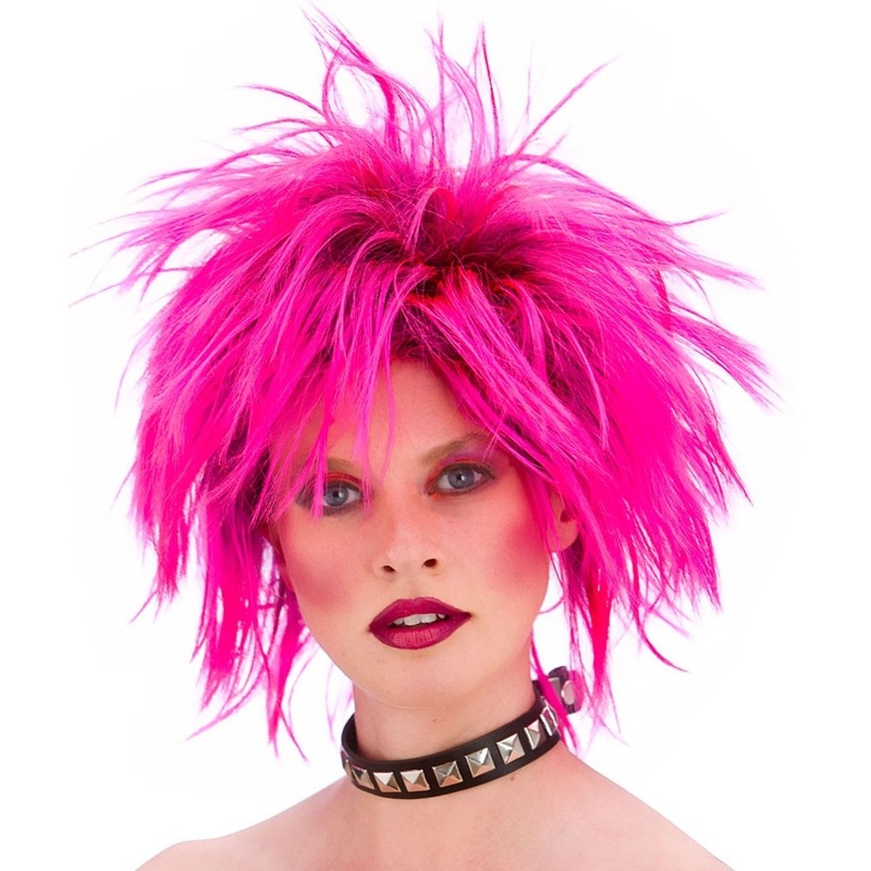 Wild 80s wig pink
