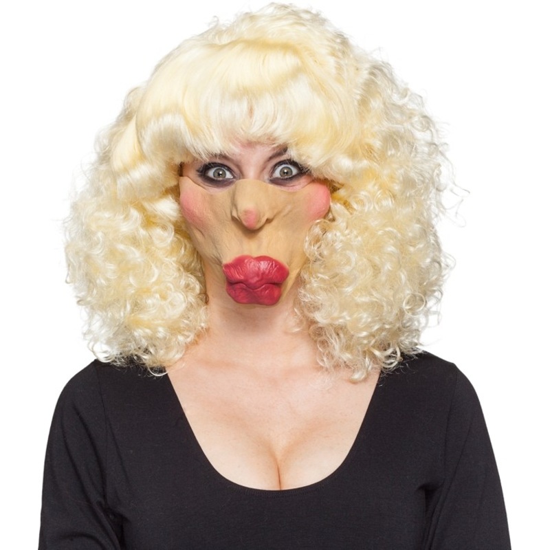 XL kiss mouth latex mask