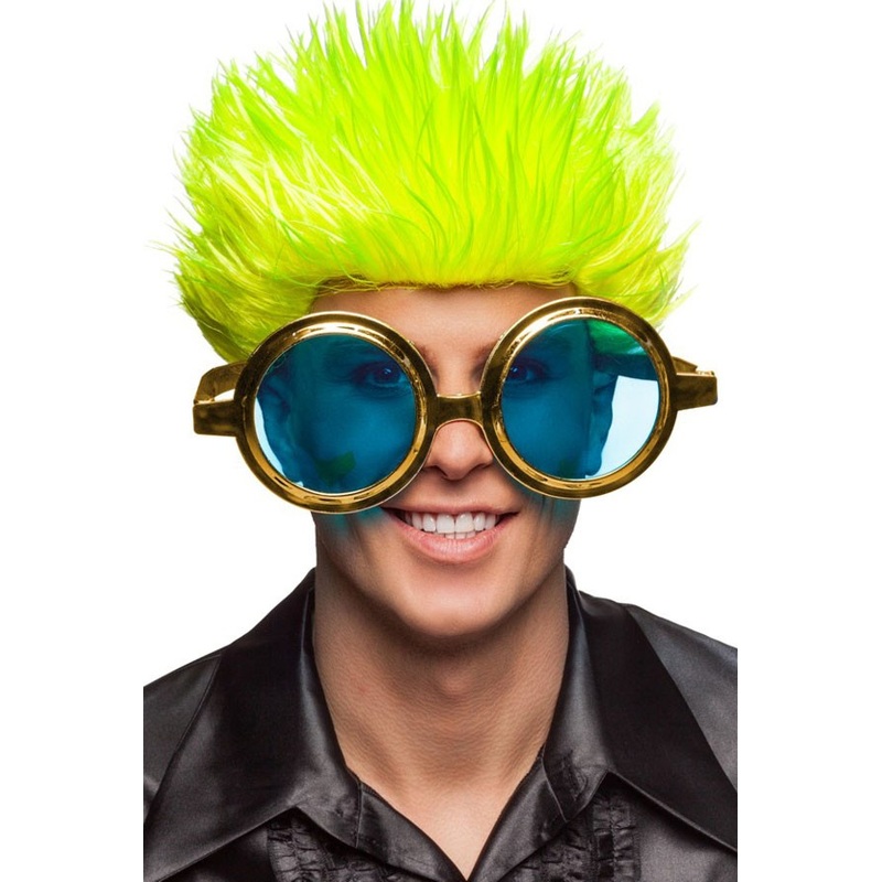 XXL party glasses in gold-blue