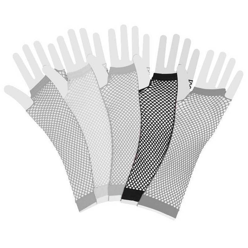 Black mesh gloves