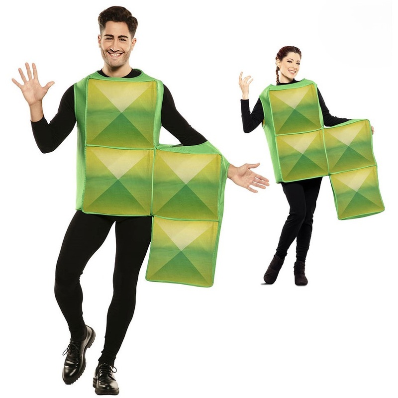 Tetrimino green S costume in M/L
