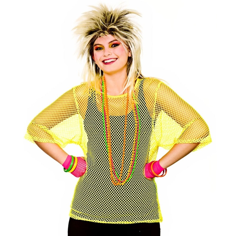 Yellow neon mesh shirt