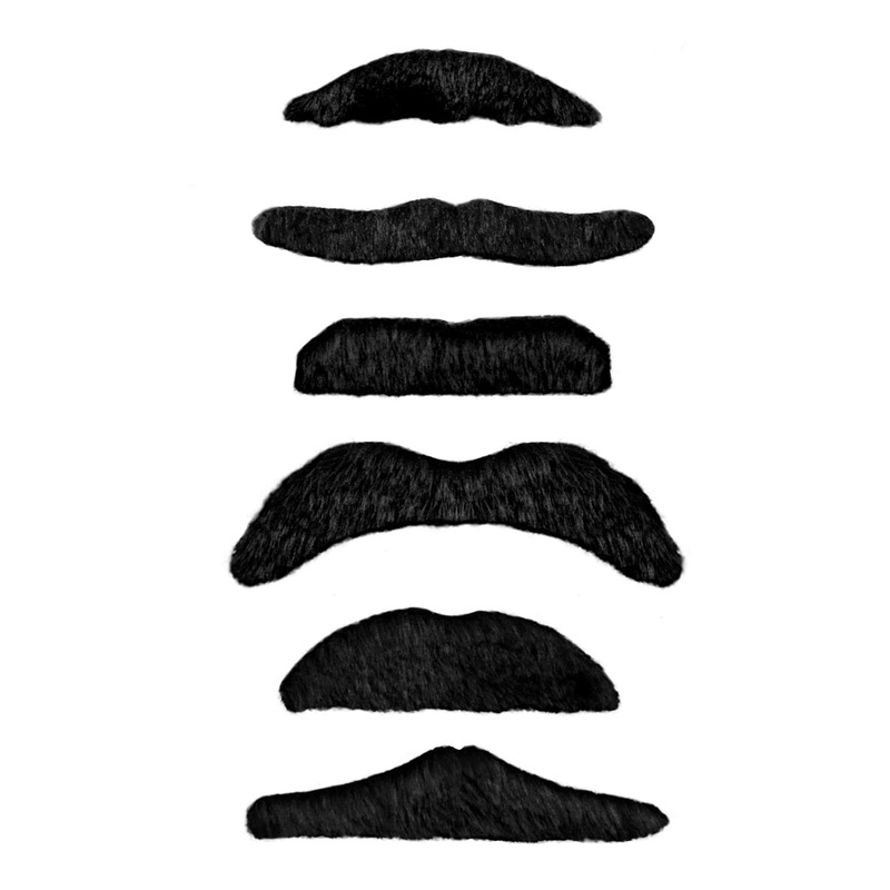6 mustache Arnold black
