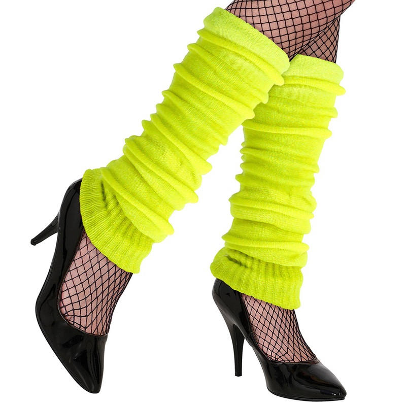 80s leg warmers neon yellow