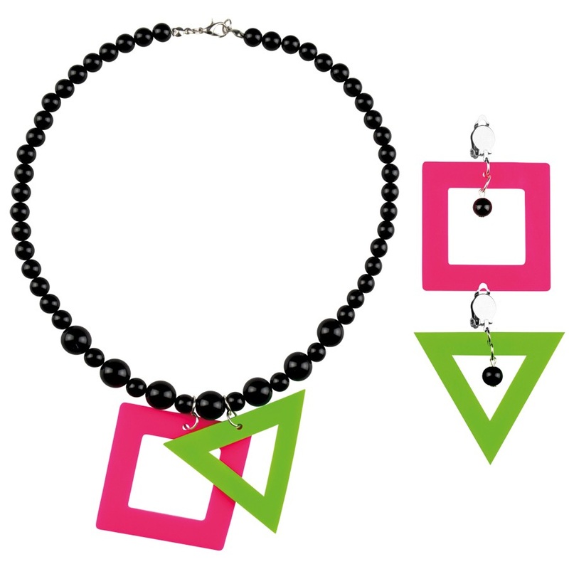 80s neon jewelry set