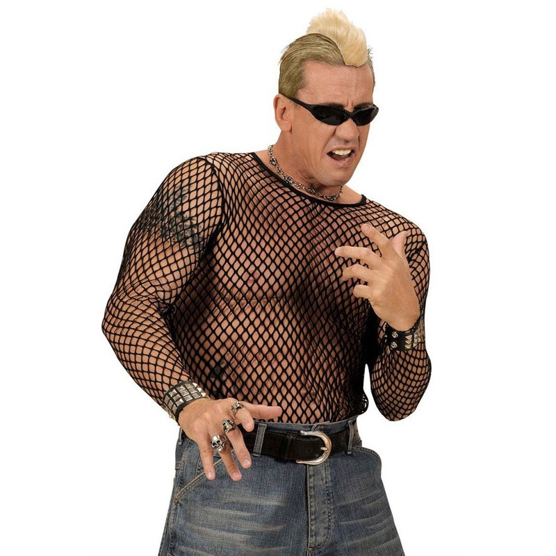 Black mesh shirt for men M-L