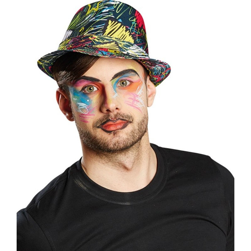 Colorfully painted party hat